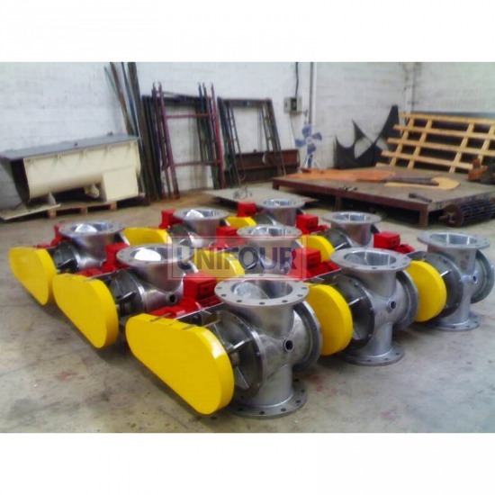 รับสร้างถังอุตสาหกรรม งานเดินระบบท่อ - ยูนิโฟร์ - ออกแบบระบบ โรตารี่ วาล์ว (Rotary Valve)